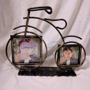 Bicycle Shaped Picture Frame Metal Decor